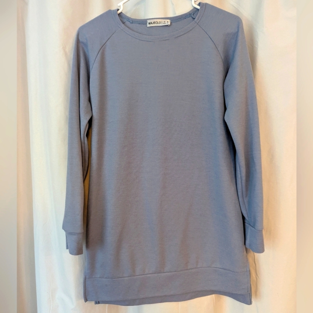 Blue Long Womans Sweater